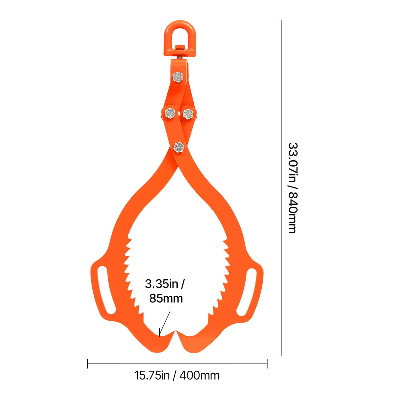 33.07in / 840mm  
3.35in / 85mm  
15.75in / 400mm