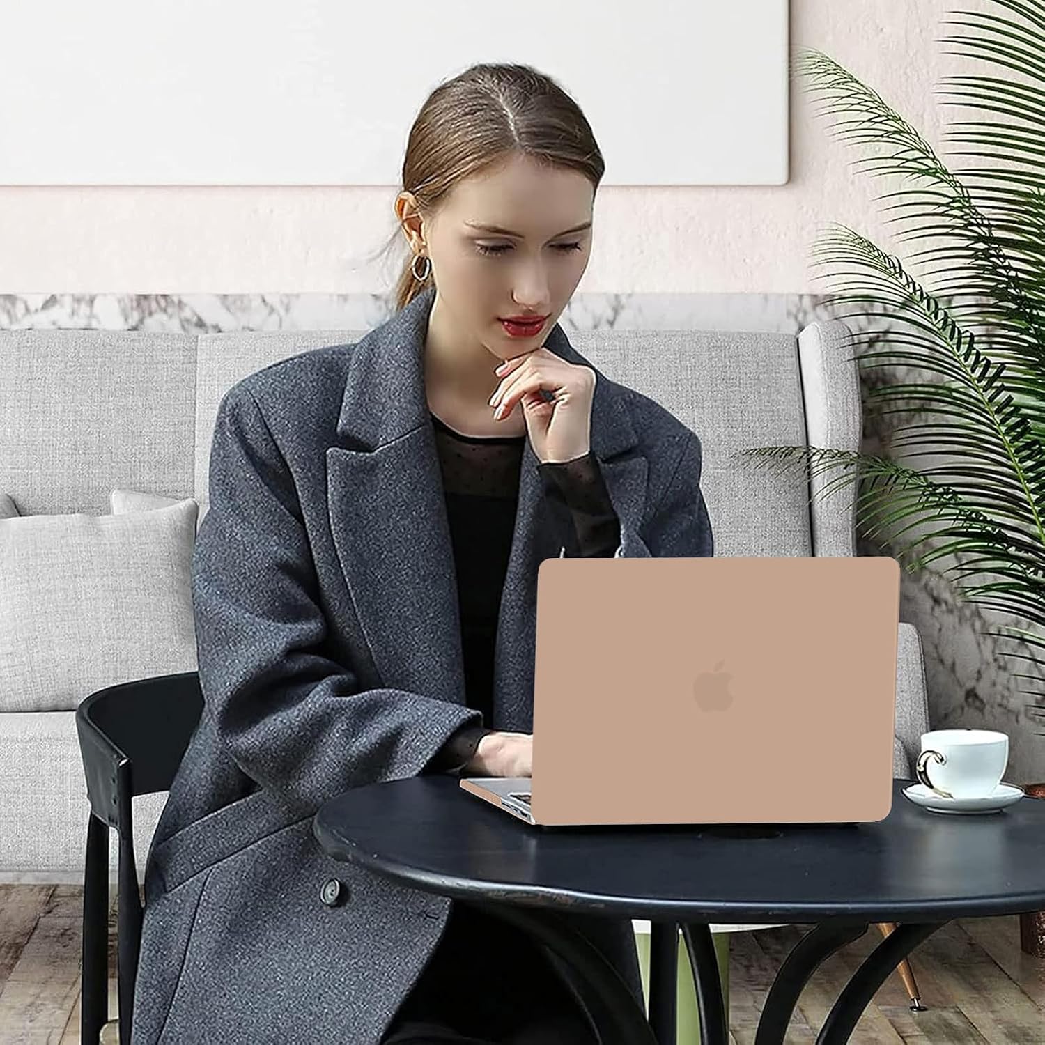 Alt View 2. mosiso - Case for MacBook Pro 14 inch Case M5 M4 M3 M2 M1 2026-2021 A3427 A3426 A3434 A3112 A3185 A3401 A2918 A2992 A2779 A2442 - Bronze Brown.