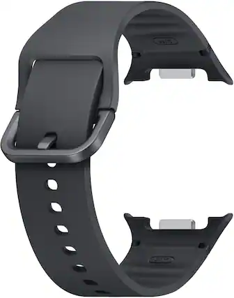 Front. Samsung - Sport Band for Galaxy Watch8 and Galaxy Watch8 Classic S/M - Graphite.