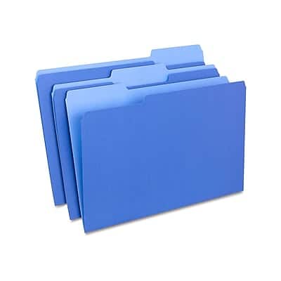 Staples - File Folders, 1/3-Cut Tab, Legal Size, 100/Bo (ST224568-CC) - Blue price history on PriceWatchPro