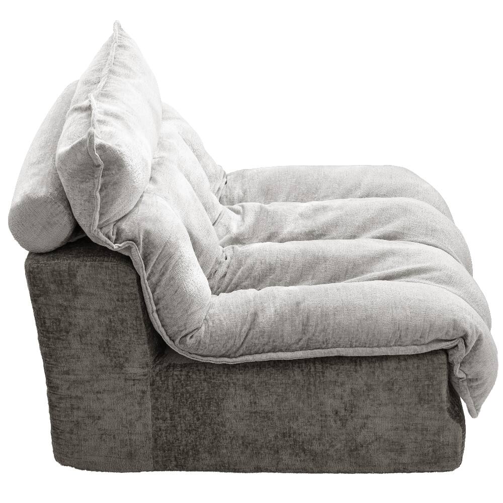 Alt View 2. Loheer - Loheer Cloud Sofa Single Seat Modern Sectional Couch Gray Chenille Apartment Couch - Gray.