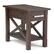 Front. Simpli Home - Kitchener Narrow Side Table - Warm Walnut Brown.