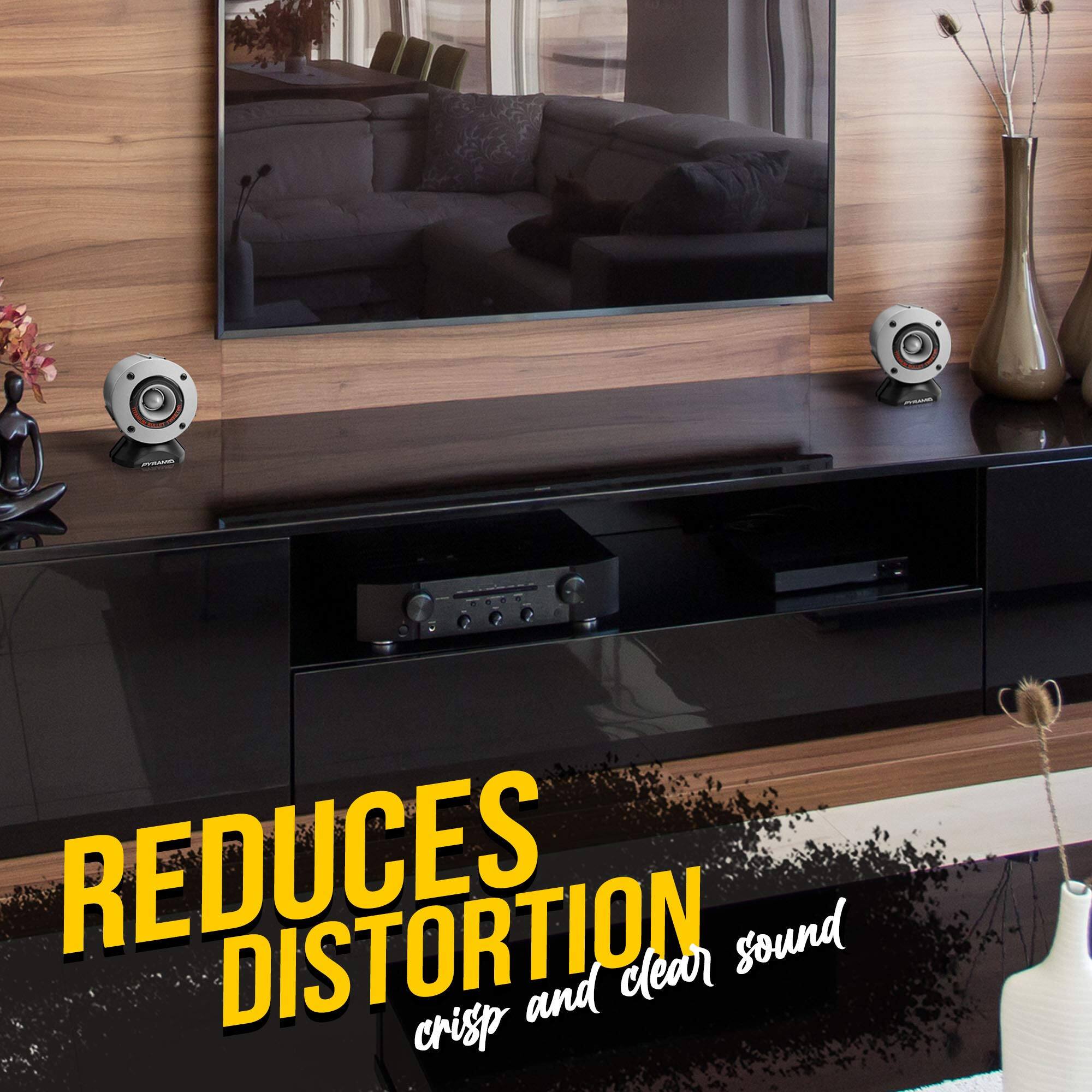 REDUCES DISTORTION  
crisp and clear sound