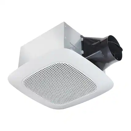 Front. Delta Breez - Delta Breez Signature 110 CFM Ceiling Exhaust Fan with Bluetooth Stereo Speaker - White.