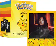 Pokémon™ X polaroid
polaroid
Pokemon
polaro I Pokemon
polaroid Pokemon #0026
Each film pack comes with a custom Pokémon silhouette Learn darkslide more at polaroid.com/pokemon
Instant Photos 16 Color Go Film
