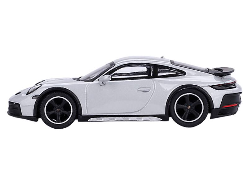 Angle. Mini GT - Porsche 911 Dakar Ice Gray Metallic Limited Edition 1/64 Diecast Model Car by Mini GT - Grey Metallic.