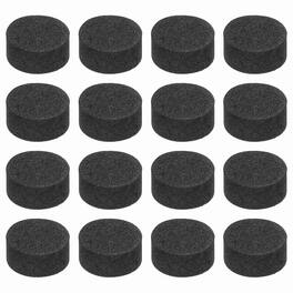 Unique Bargains - 16pcs Single Sided Speaker Isolation Feet Pads, 10x5mm Non Slip Foam Shock Absorption Pad for Amplifier - Black