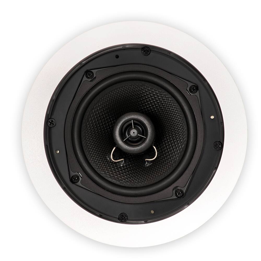 Alt View 2. Theater Solutions by Goldwood - TS50C in Ceiling Speakers Surround Sound Home Theater 7 Piece Speaker Set - Paintable White.