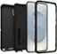 The image shows a close-up view of an Otterbox case for an iPhone. The case is designed to protect the phone from drops and impacts, meeting military standards for durability. The case is made of hard plastic and features a clear back, allowing the phone's design to be visible. The case is available in black and clear colors, providing a stylish and functional solution for iPhone users who want to keep their device safe and secure.