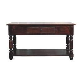 Artisan Furniture - Turned Legs Cherry Console Table - Brown