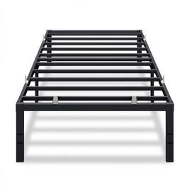 Songmics Home - Twin Metal Bed Frame 18 Inches Tall, 550 lb Weight Capacity, with Under-Bed Storage, Heavy-Duty Platform Bed - Matte Black