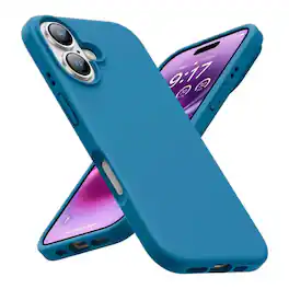 Entronix - Case for iPhone 17 - Soft-Touch Silicone - Aqua Blue