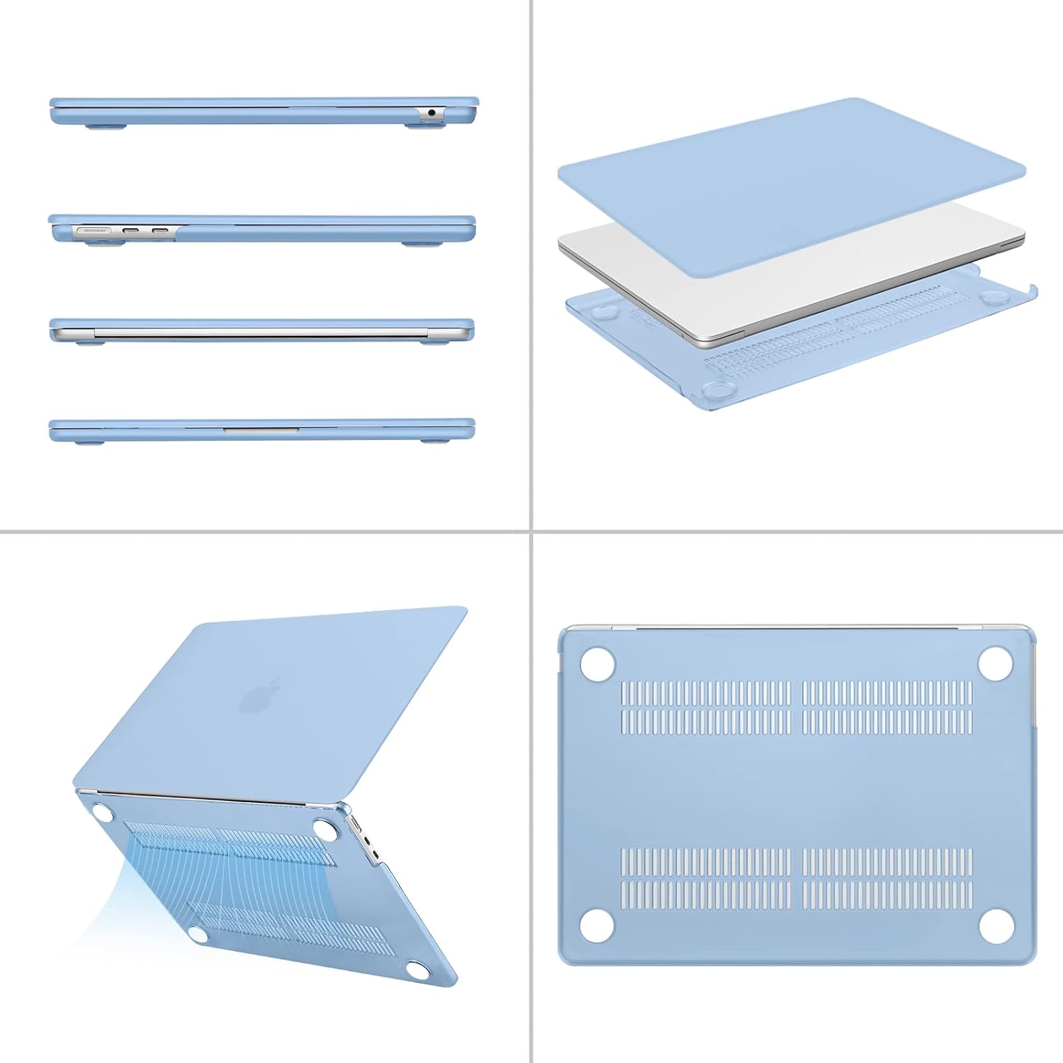Alt View 2. mosiso - Laptop Case for MacBook Air 13 inch Case M5 A3449 M4 A3240 M3 A3113 M2 A2681 2022-2026 - Air Blue.
