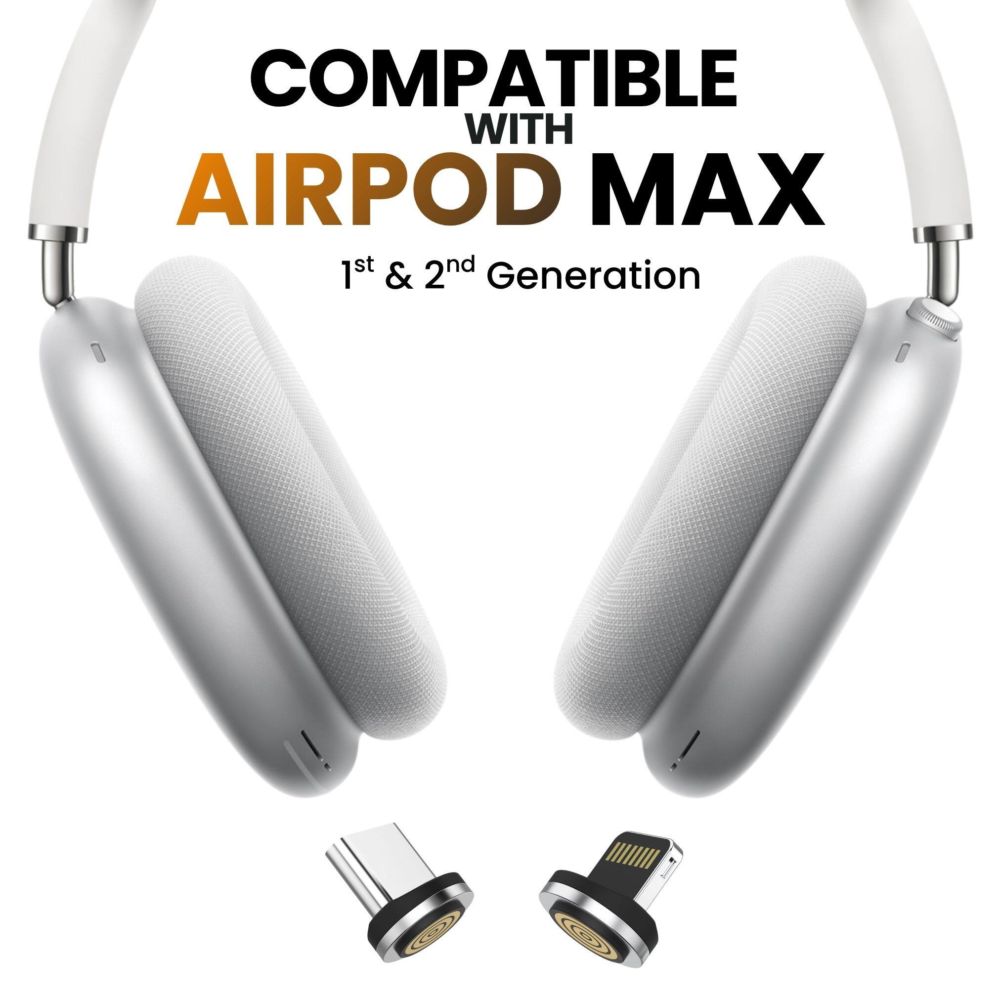 Back. Ultra Supply Co - Wireless Charging Dock for AirPods Max - Silver.