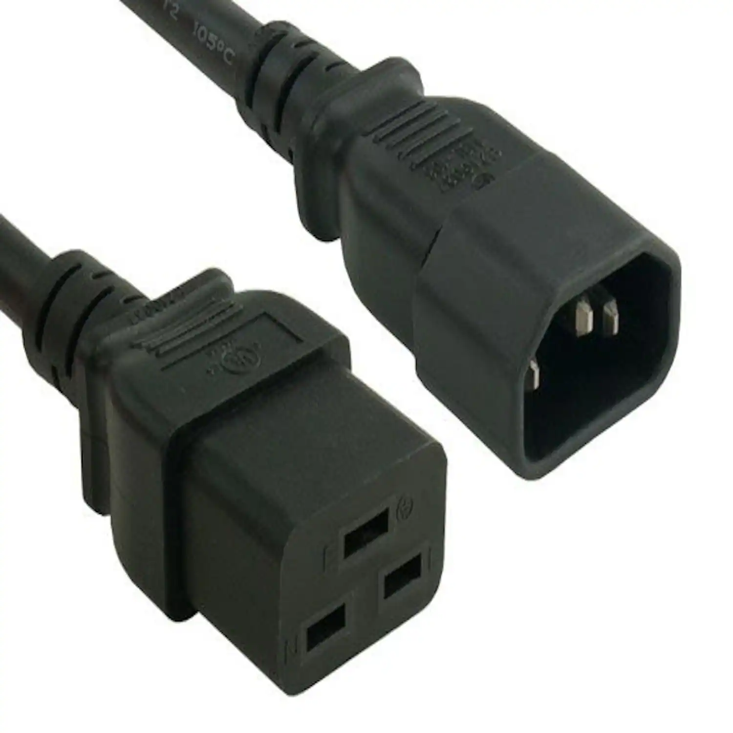 Sanoxy - Cables and Adapters; 6ft 14 AWG 15A 250V Heavy Duty Power Cord IEC320 C14 to IEC320 C19 - Black