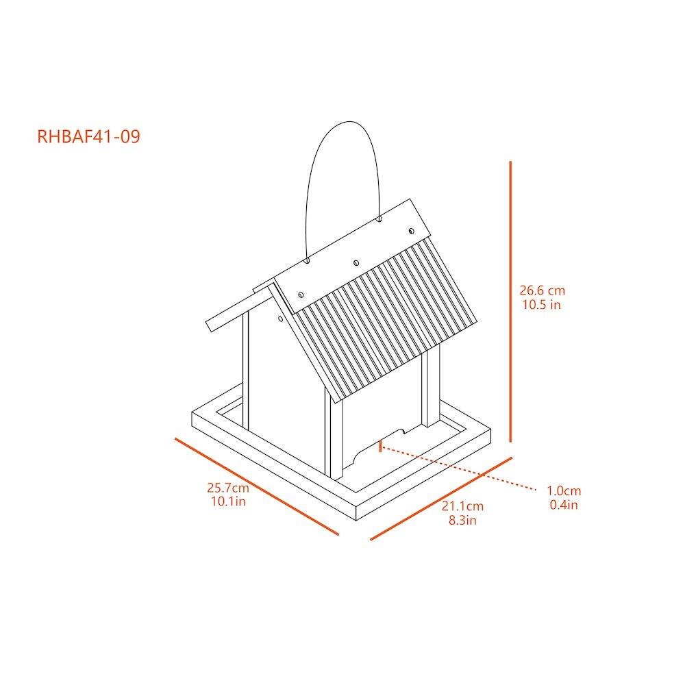 RHBAF41-09  
26.6 cm 10.5 in  
25.7 cm 10.1 in  
21.1 cm 8.3 in  
1.0 cm 0.4 in