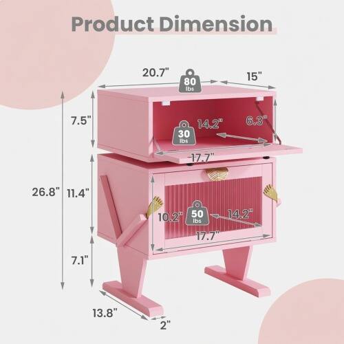 Product Dimension: 20.7" x 15" x 7.5" (80 lbs), 14.2" x 6.3" x 17.7" (30 lbs), 26.8" x 11.4" x 10.2" (50 lbs), 14.2" x 17.7" x 7.1" x 13.8" x 2"