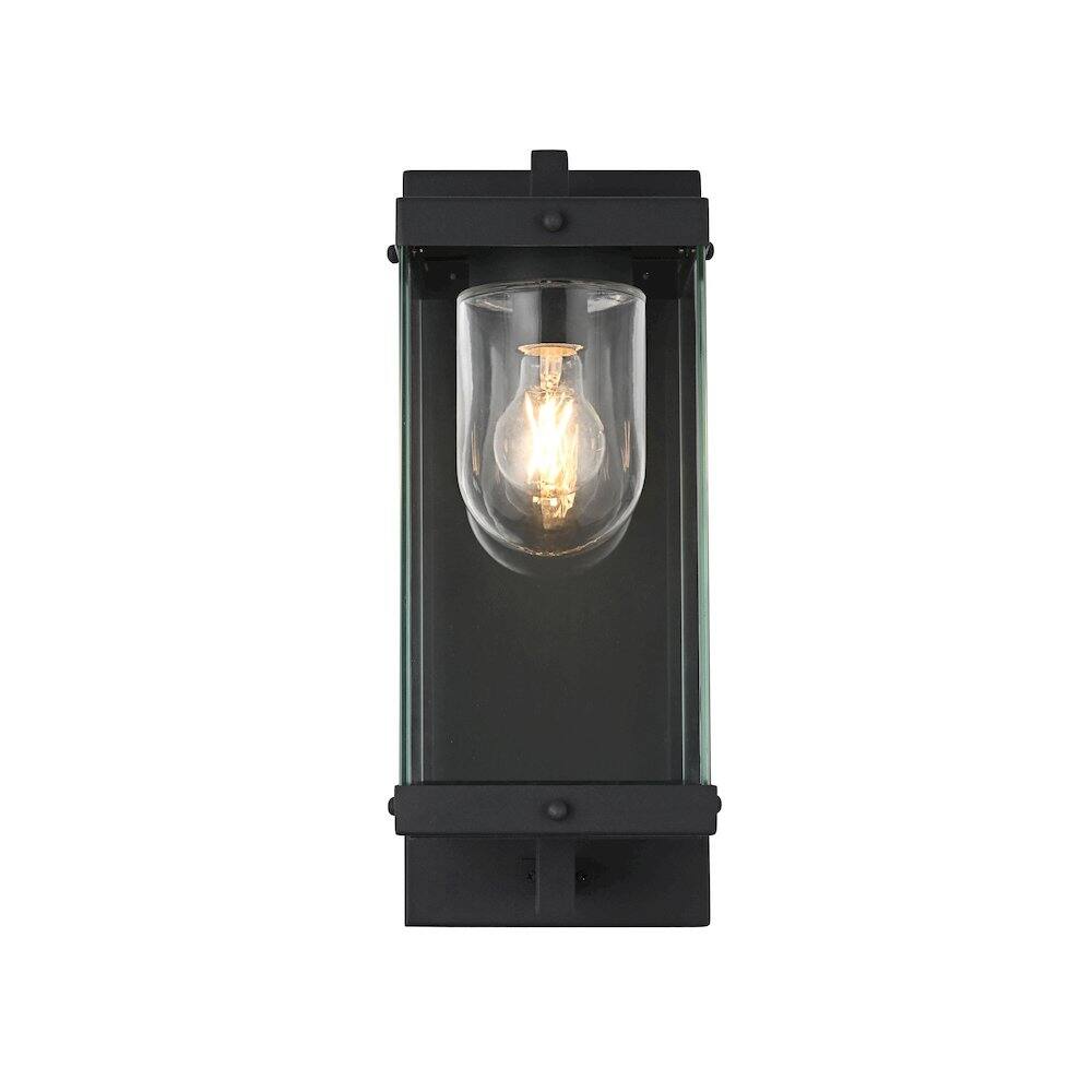 Back. Elegant Lighting - Keaton 7 Inch Outdoor Wall Sconce In Black - Black.
