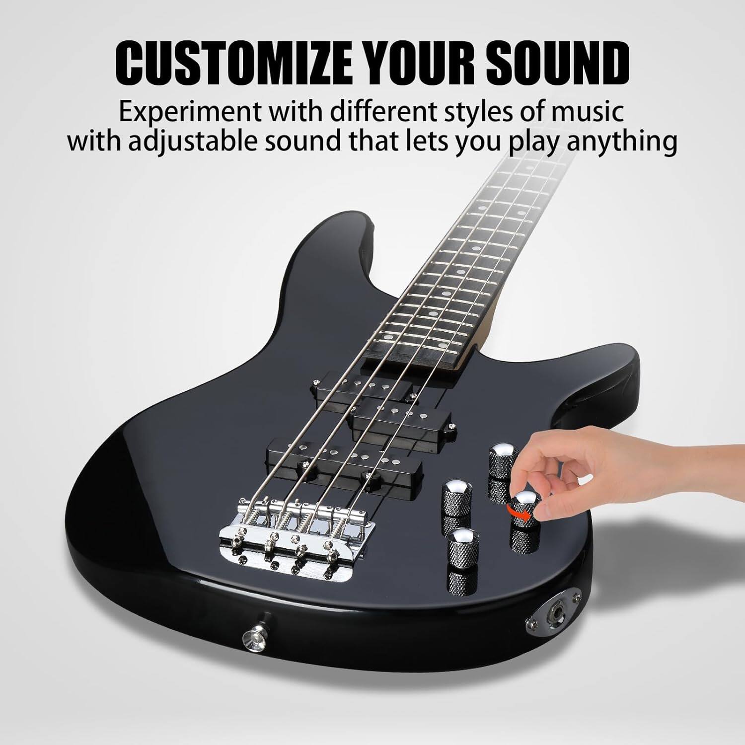CUSTOMIZE YOUR SOUND  
Experiment with different styles of music with adjustable sound that lets you play anything