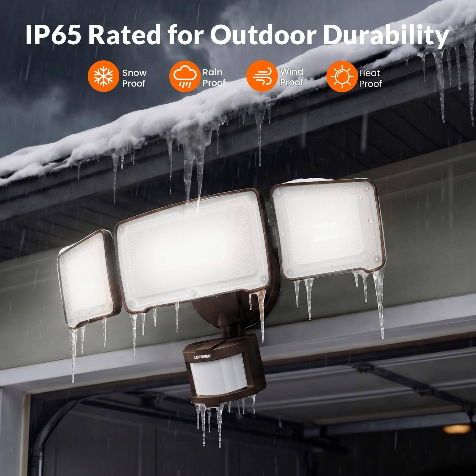 IP65 Rated for Outdoor Durability

- Snow Proof
- Rain Proof
- Wind Proof
- Heat Proof

LEPOWER