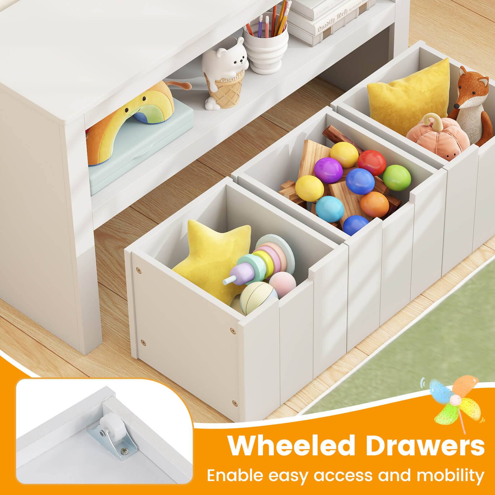 Wheeled Drawers  
Enable easy access and mobility