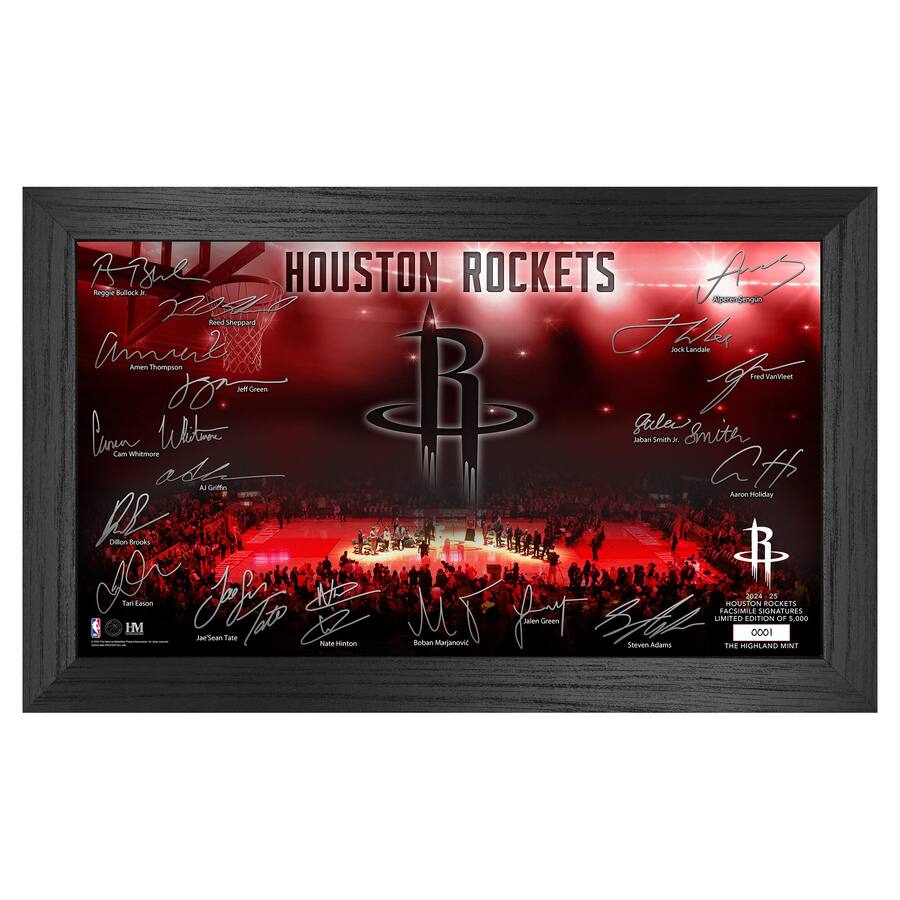 Highland Mint Houston Rockets Signature Court Print Multicolor ...