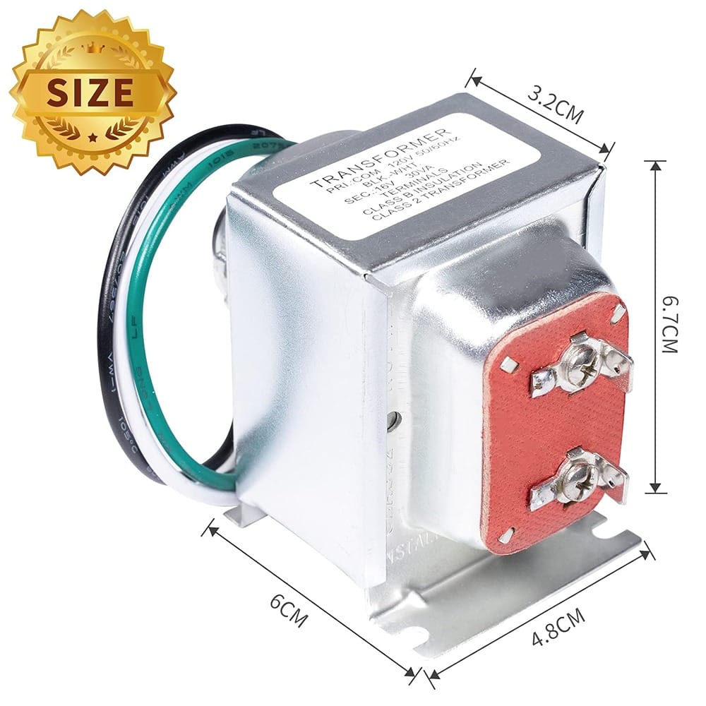 Schertz - Doorbell Transformer, Ring Pro, Nest Hello Compatible, 16V, 30VA - Clear