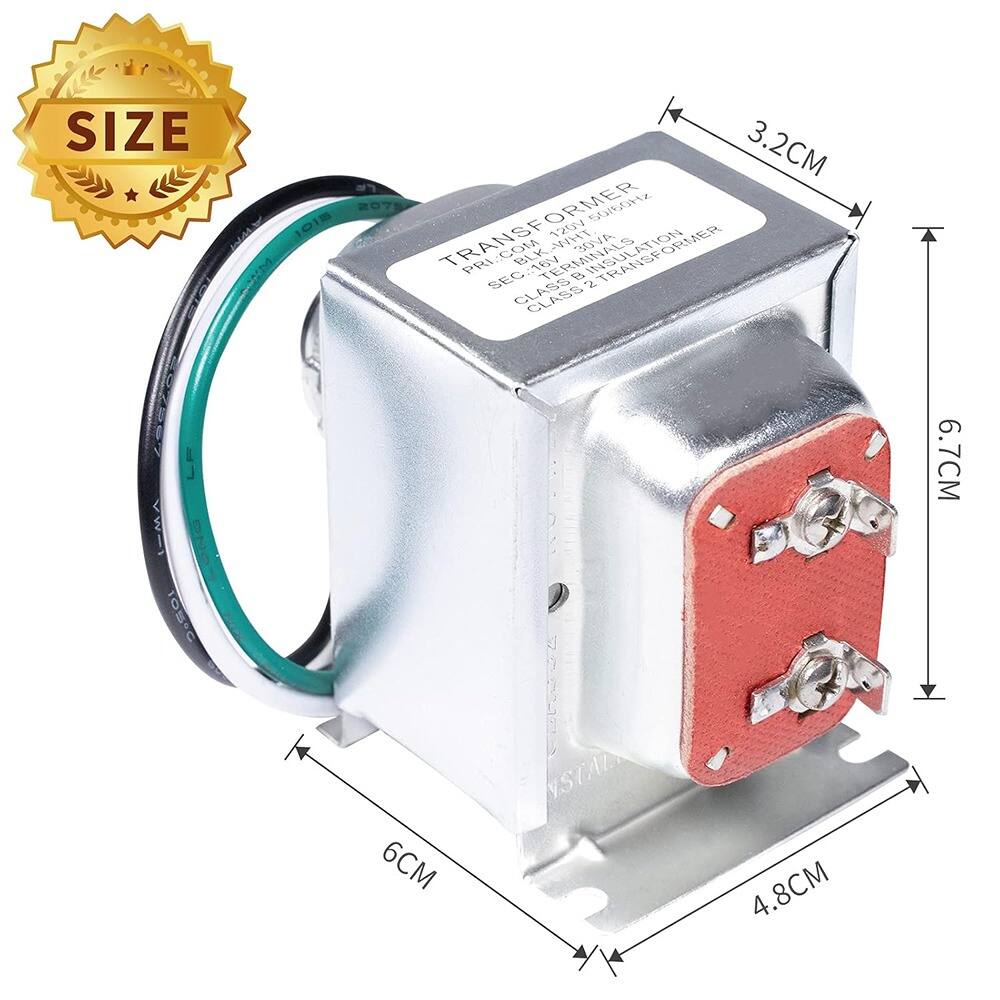 Schertz - Doorbell Transformer, Ring Pro, Nest Hello Compatible, 16V, 30VA - Clear