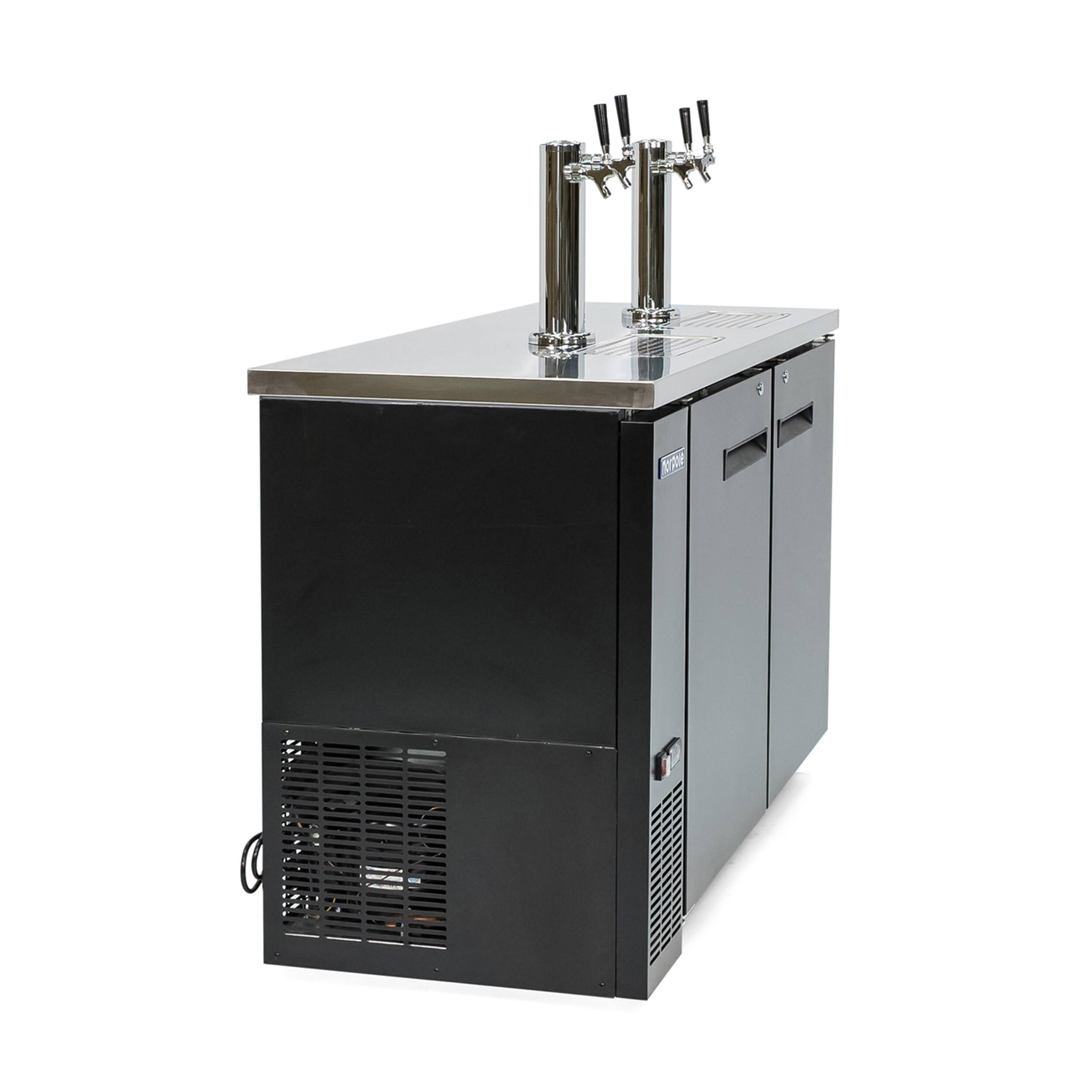 Alt View 8. Magic Chef - Commercial 61 in. 16 cu. ft. 2 Door Direct Draw Beer kegerator Dispenser Tap in Black - Black.