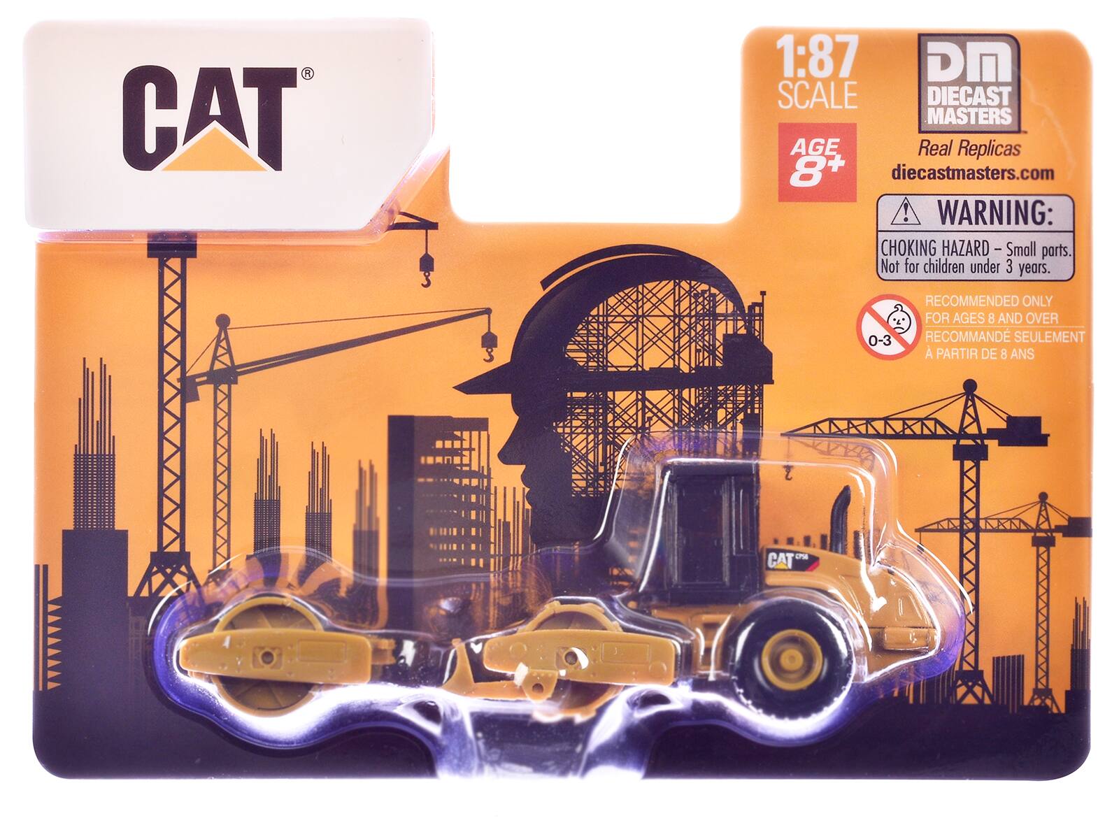 CAT 1:87 Dn SCALE DIECAST MASTERS AGE Real Replicas 8+ diecastmasters.com WARNING: CHOKING HAZARD - Small - Small parts. Not for children under 3 years. RECOMMENDED ONLY FOR AGES 8 AND OVER 0-3 RECOMMAND SEULEMENT A PARTIR DE 8 ANS