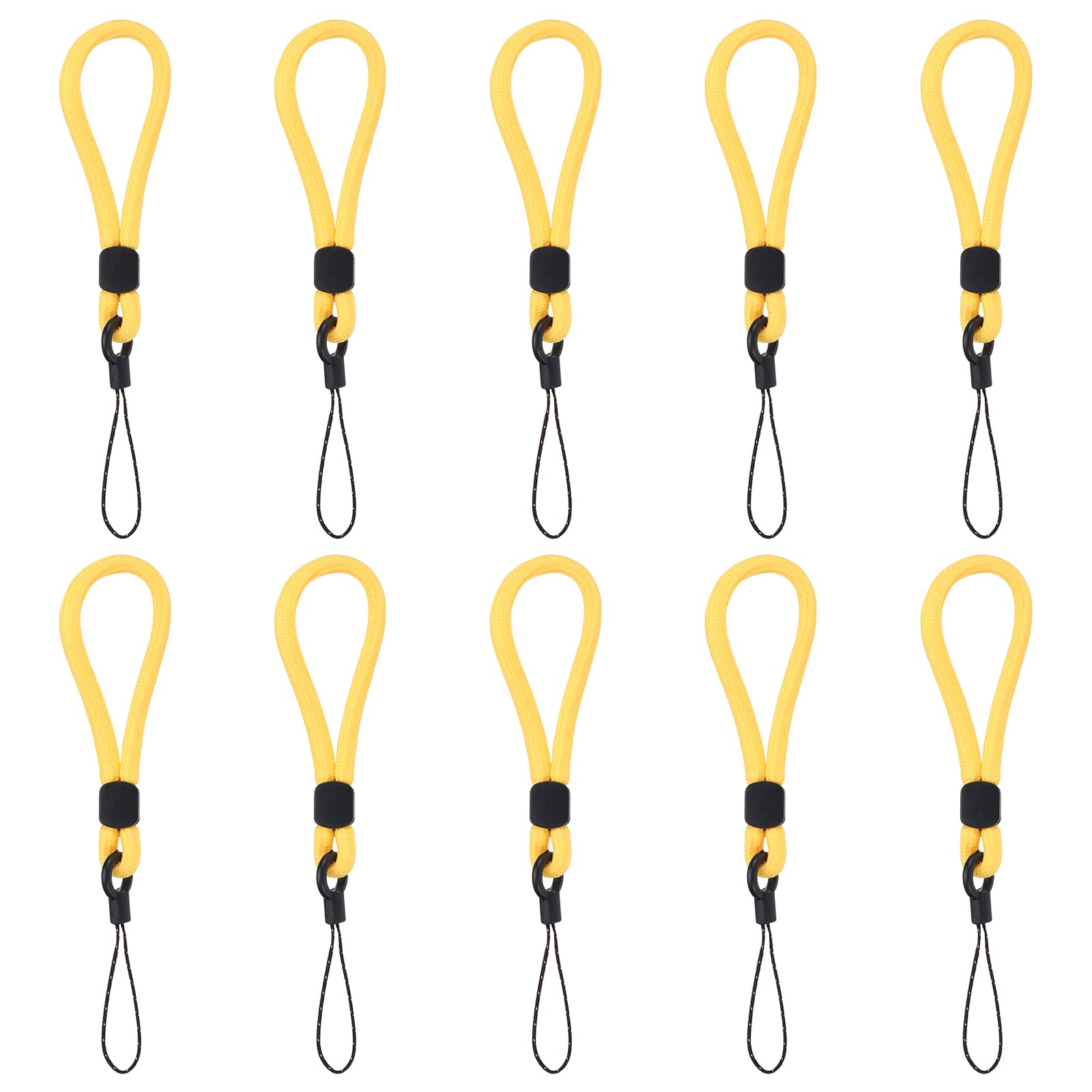 Unique Bargains - 10pcs Phone Lanyards Finger Strap, Short Anti-loss Hanging Rope for Phone, Key, Flashlight, USB Badge - Yellow price history on PriceWatchPro