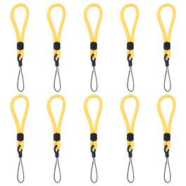 Unique Bargains - 10pcs Phone Lanyards Finger Strap, Short Anti-loss Hanging Rope for Phone, Key, Flashlight, USB Badge - Yellow