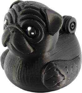 JuzToys - Pug Duck Figurine, 4x4 Ducking, Fun Car Dashboard Accessory, Unique Pug Gifts, Ducks for Cars by PowerTRC - Black