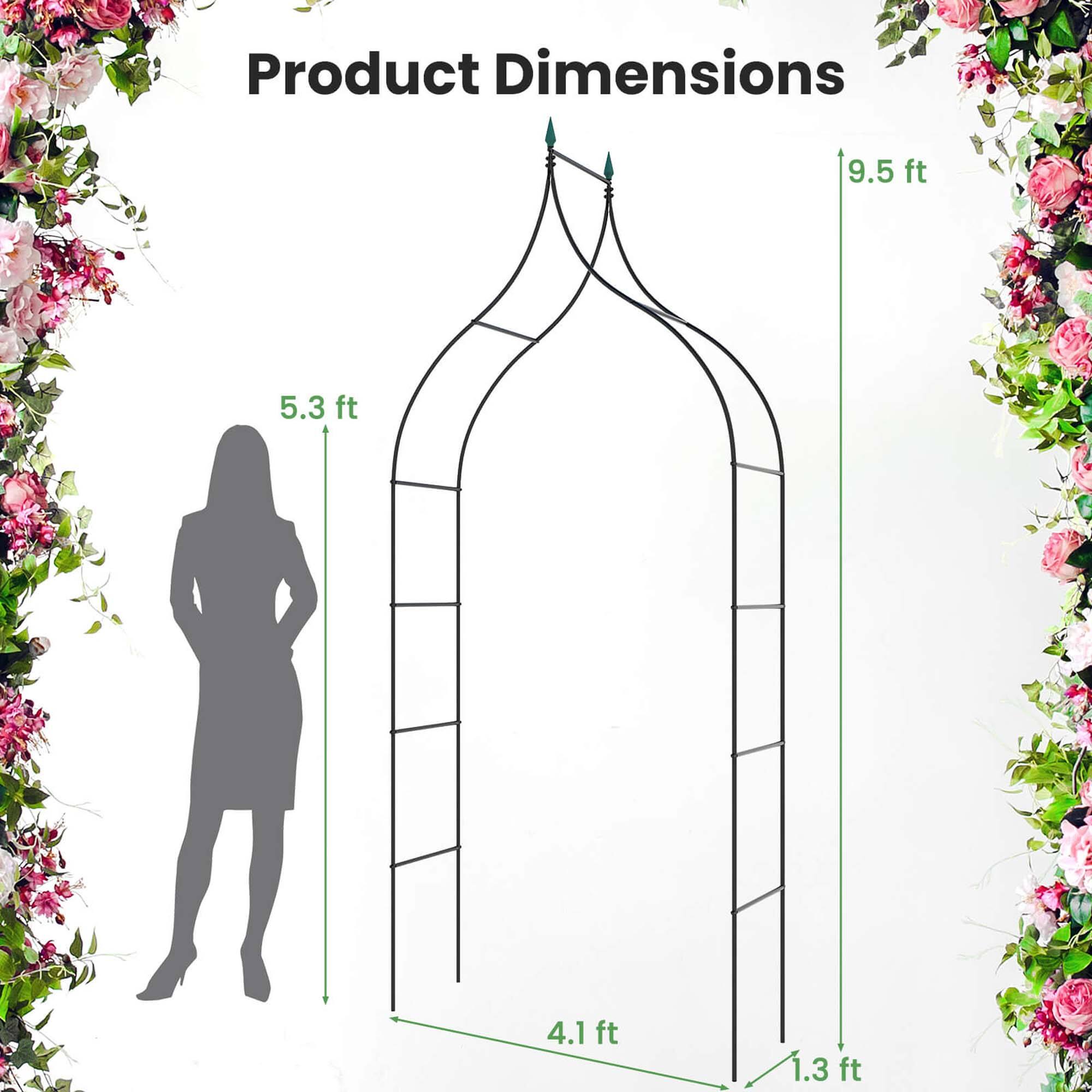 Product Dimensions

9.5 ft  
5.3 ft  
4.1 ft  
1.3 ft