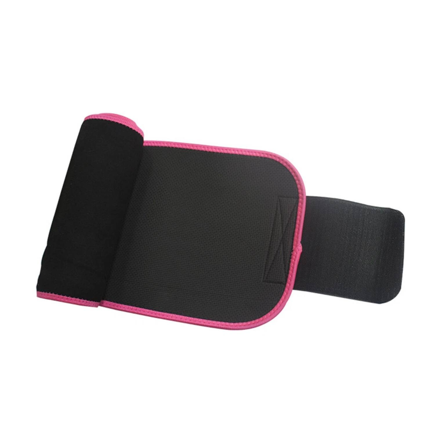 Angle. Stock Preferred - Waist Trimmer Belt for Women & Men - Black Pink.