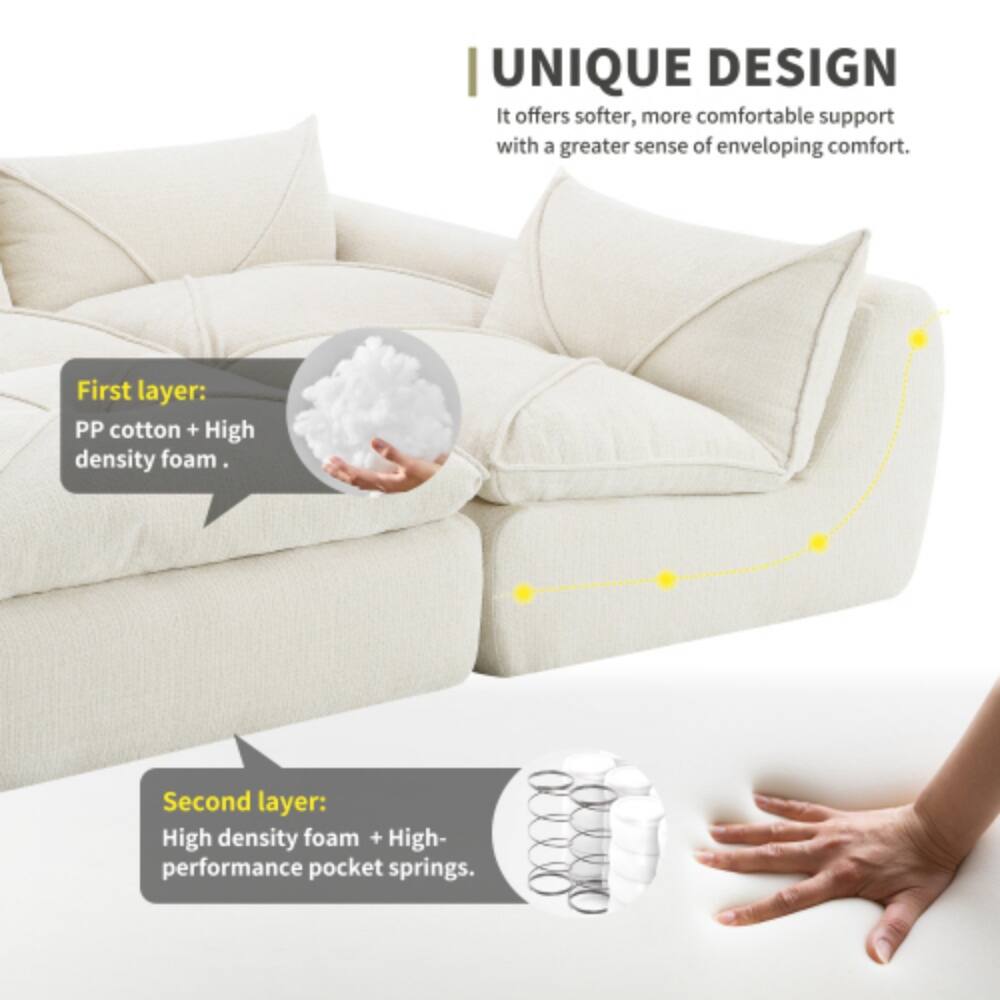 I UNIQUE DESIGN  
It offers softer, more comfortable support with a greater sense of enveloping comfort.  
First layer: PP cotton + High density foam.  
Second layer: High density foam + High-performance pocket springs.