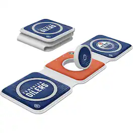 Keyscaper - Edmonton Oilers 3-in-1 Foldable Charger - White