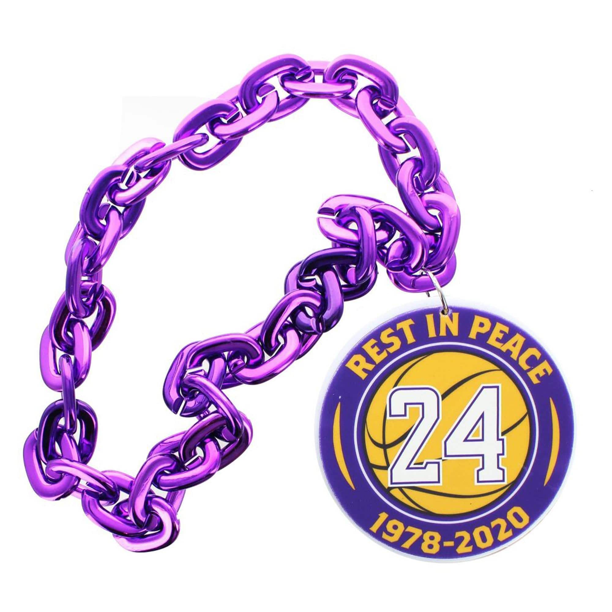 Kobe Bryant #24 RIP Commemorative NBA FanChain 3D Foam Magnet - Purple price history on PriceWatchPro