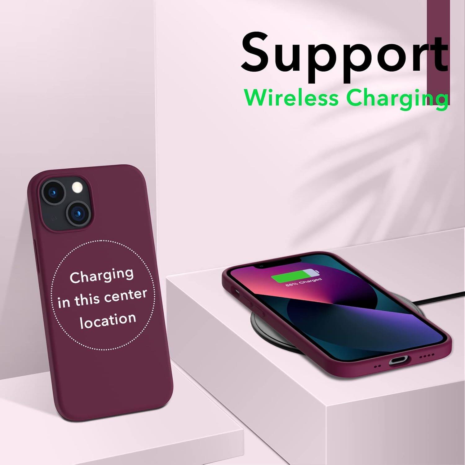 Support Wireless Charging Charging in this center location