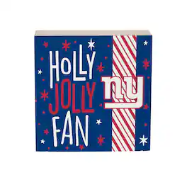 Evergreen Enterprises - New York Giants 6" Holiday Wood Plock Shelf Sign - Multicolor