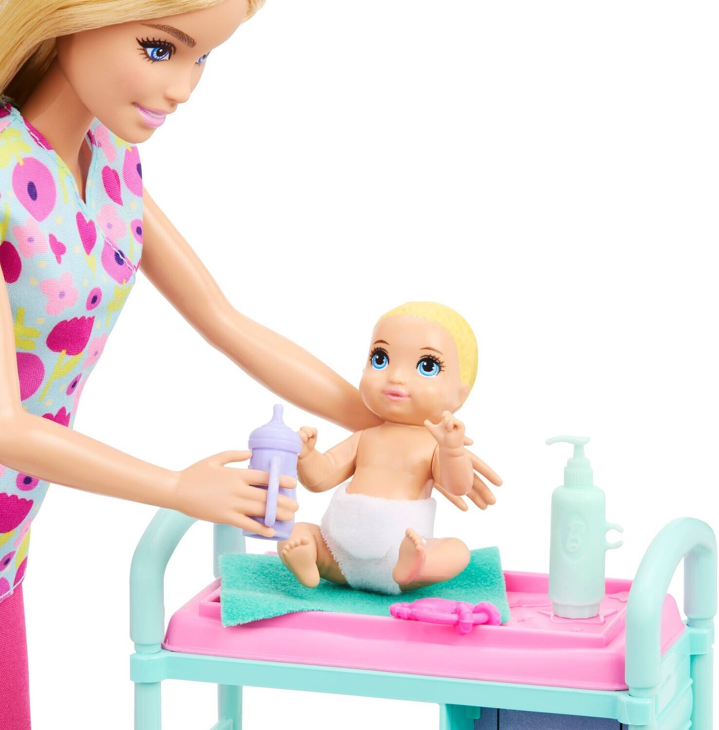 Alt View 1. Mattel - Barbie Careers Baby Doctor Playset with 3 Dolls, Blonde   - COLLECTIBLES - Multicolor.