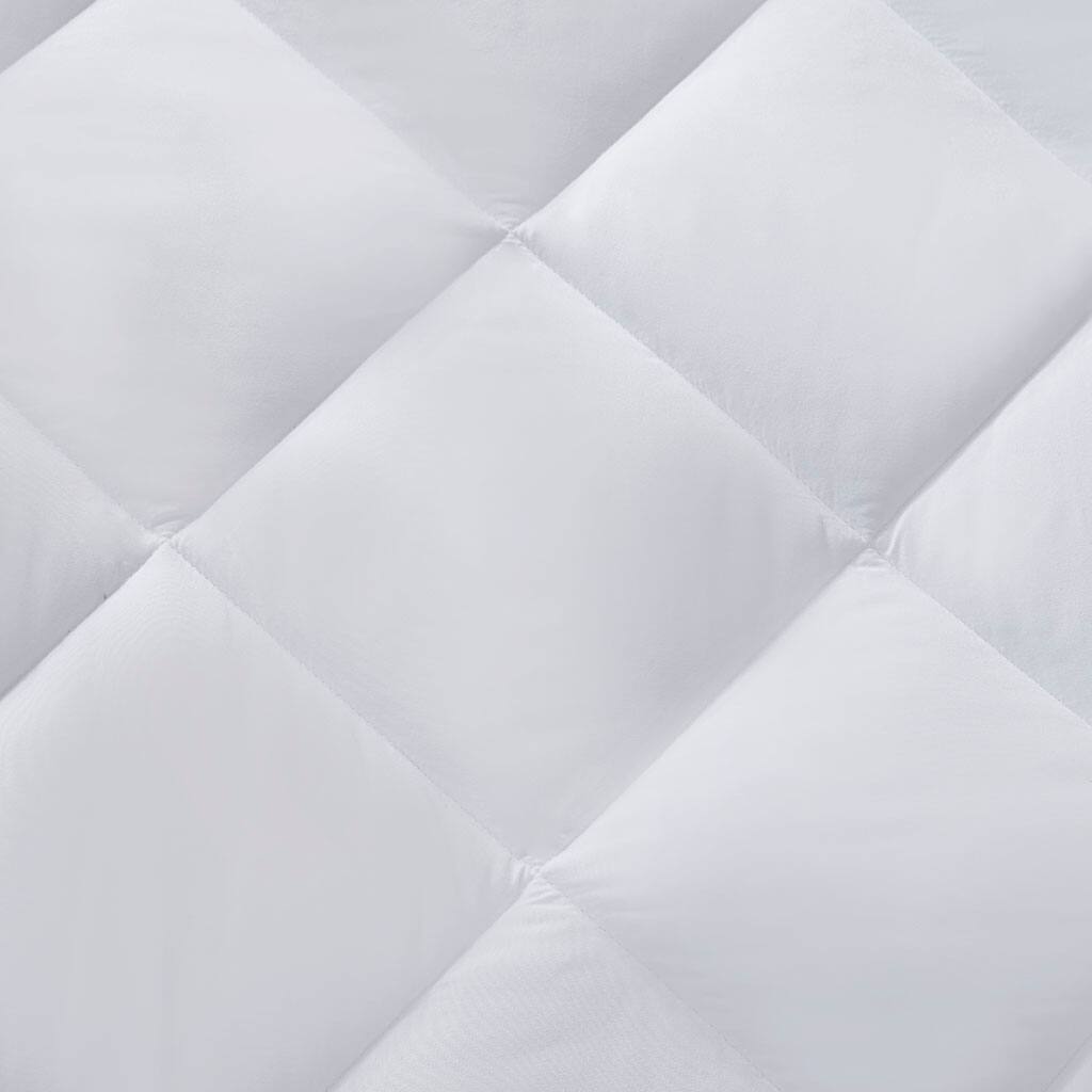 Alt View 2. Gracie Mills - Gracie Mills Salazar Solid Classic Diamond Quilted Microfiber Waterproof Mattress Pad - White.