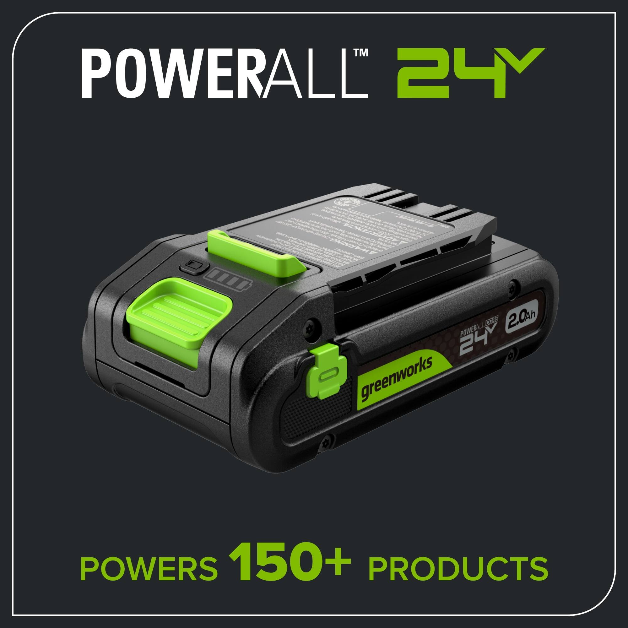 POWERALL™ 24V  
2.0Ah  
greenworks  
POWERS 150+ PRODUCTS