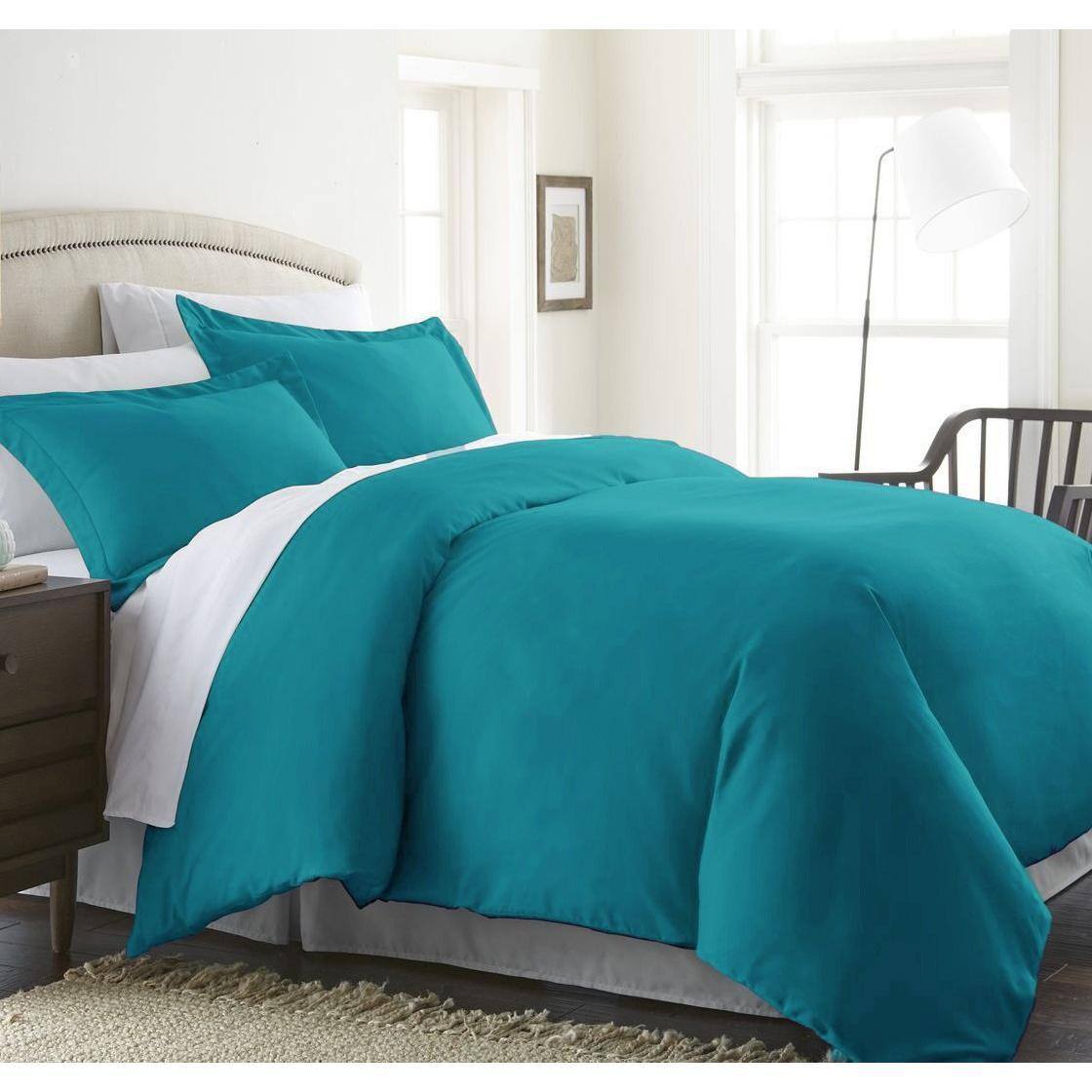 Left. Cedar Assembly - Wrinkle Fade Resistant Duvet Cover Set Protects And Covers Your Comforterduvet Insert 1500 Series - Mocha Chocolate-Full/Queen.