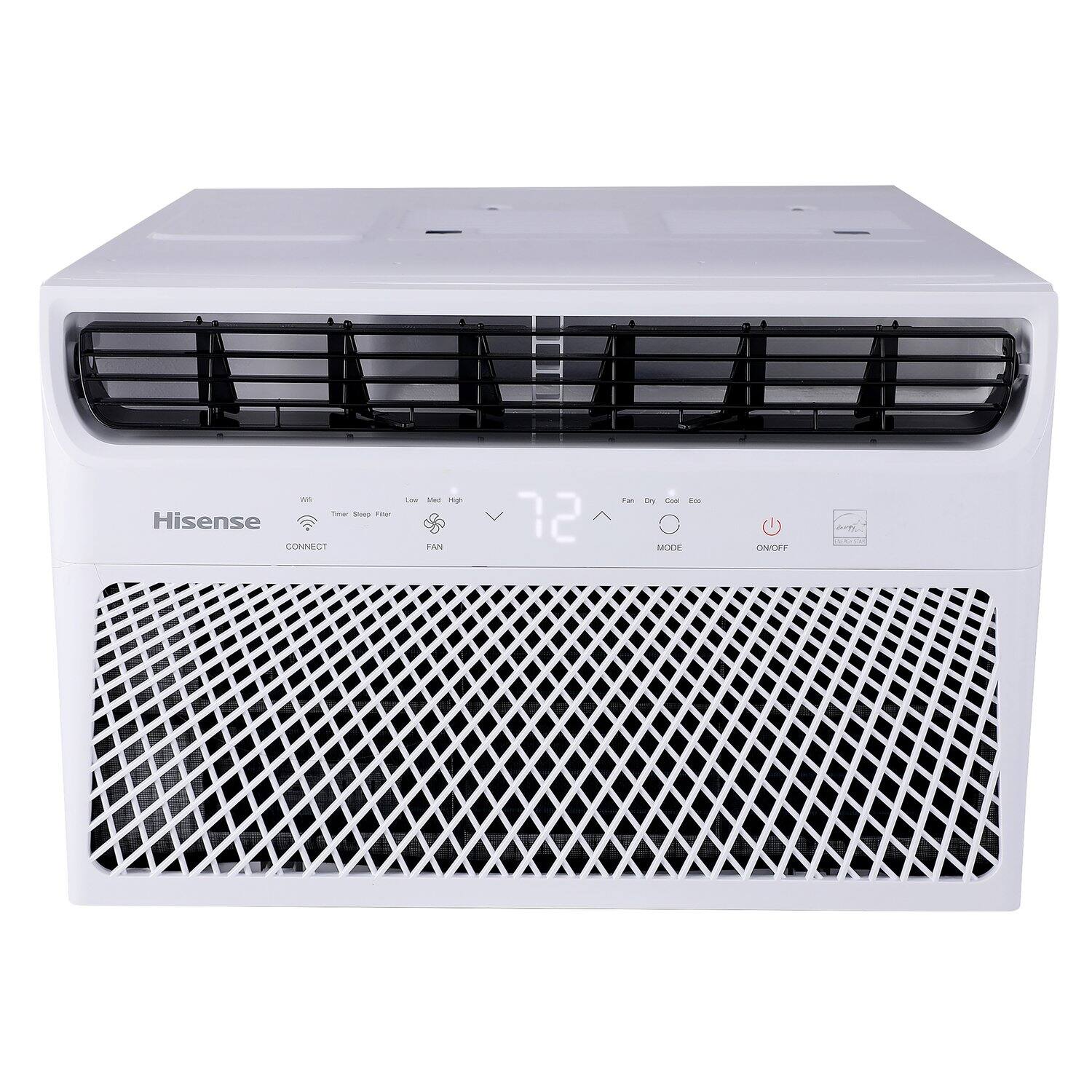 Hisense CONNECT  
Fan Dry Cool Eco  
Timer Sleep Flr  
Low Med High  
72  
Mode  
On/Off
