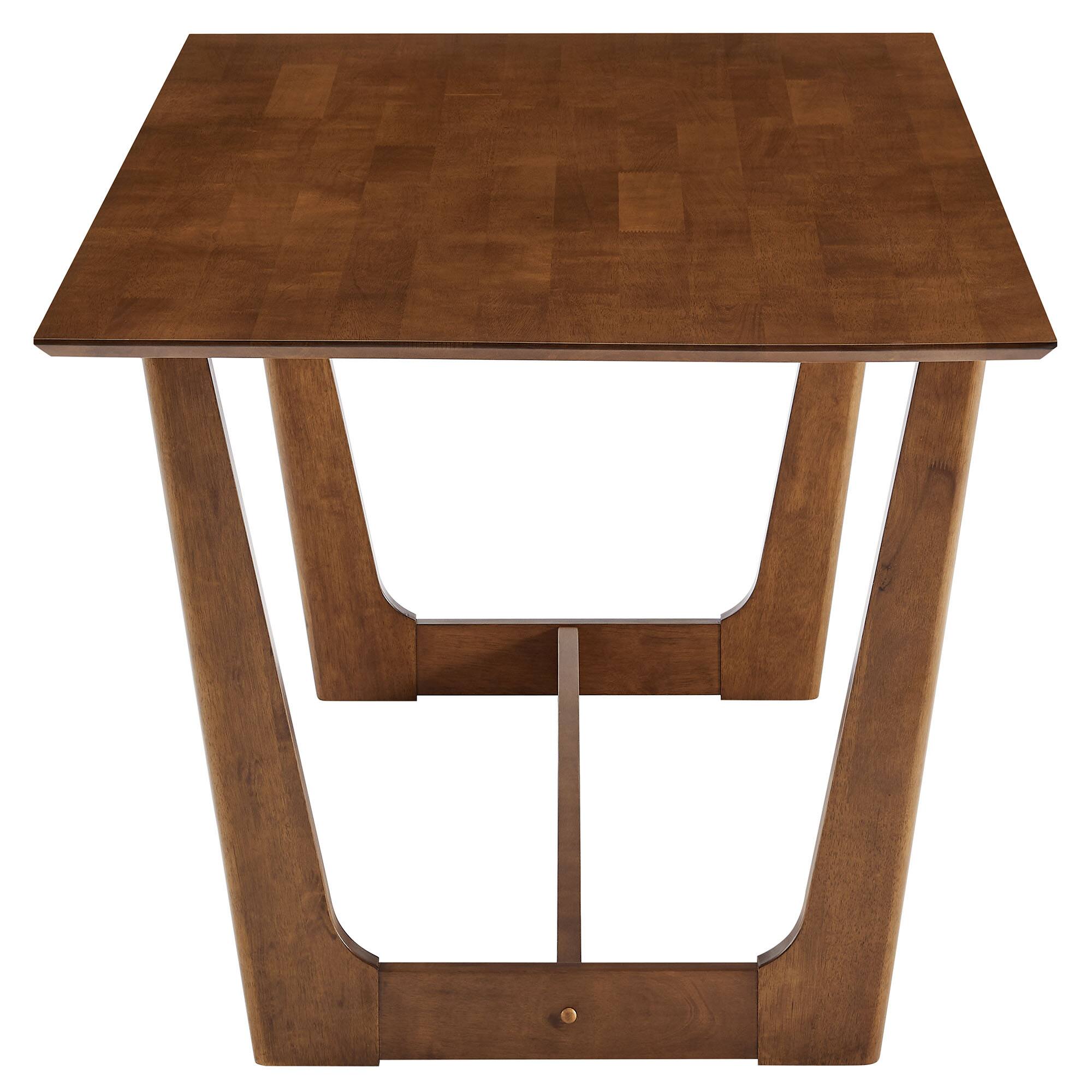 Alt View 3. Modway - Solara 71" Rectangle Wood Dining Table by Modway - Walnut.