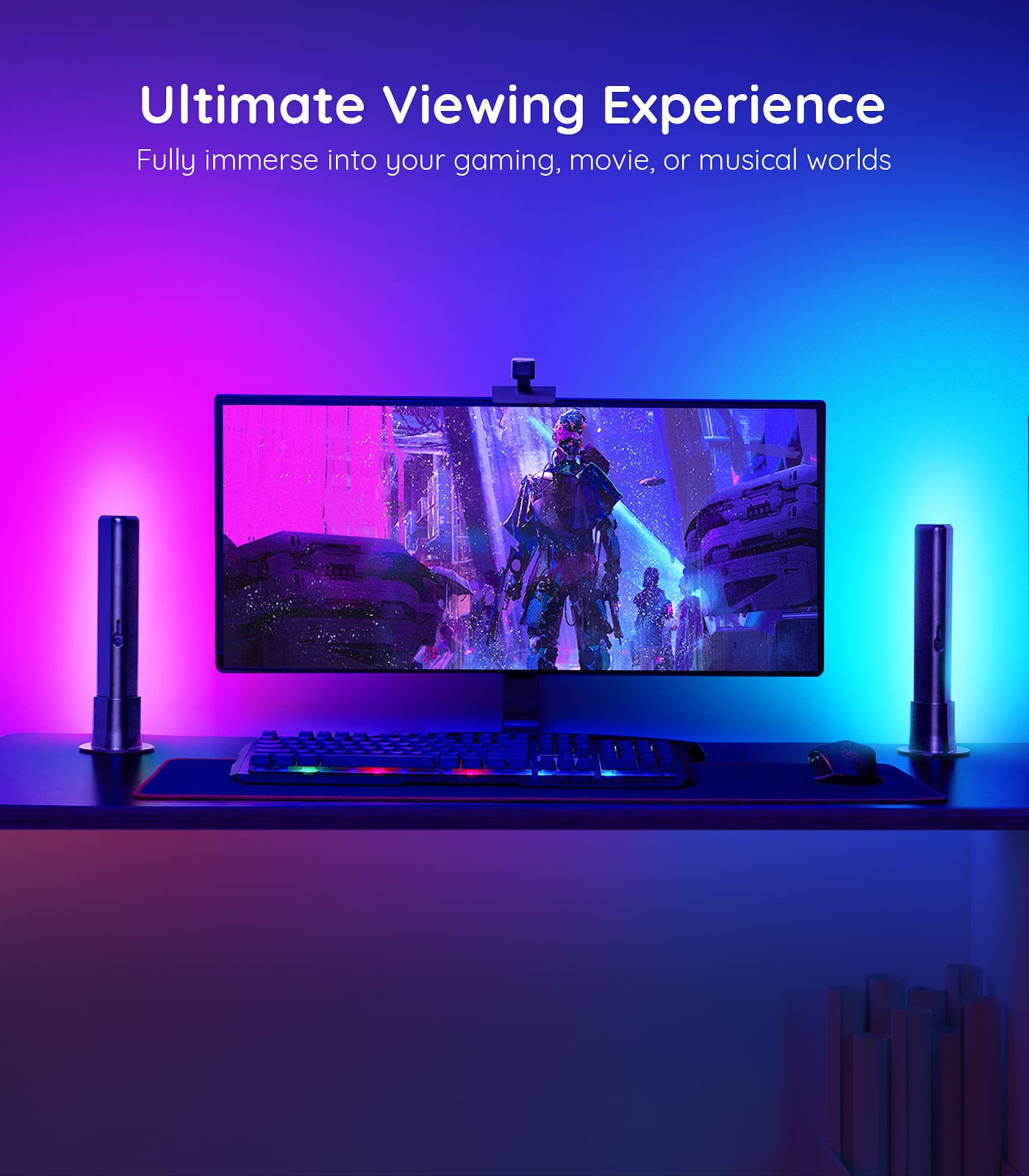 Ultimate Viewing Experience
Fully immerse into your gaming, movie, or musical worlds