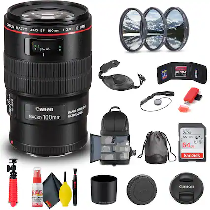 CANON MACRO LENS EF 100mm 1:2.8 L IS USM
Canon IMAGE STABILIZER MACRO 100mm ULTRASONIC
SanDisk Ultra 100 MB/s 64GB
SAVE 5 ATRANIC IS CLEANER
ULTIMA
Canon