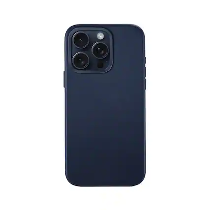Front. SANDMARC - Minimal Leather Case - iPhone 16 Pro - Navy - navy.
