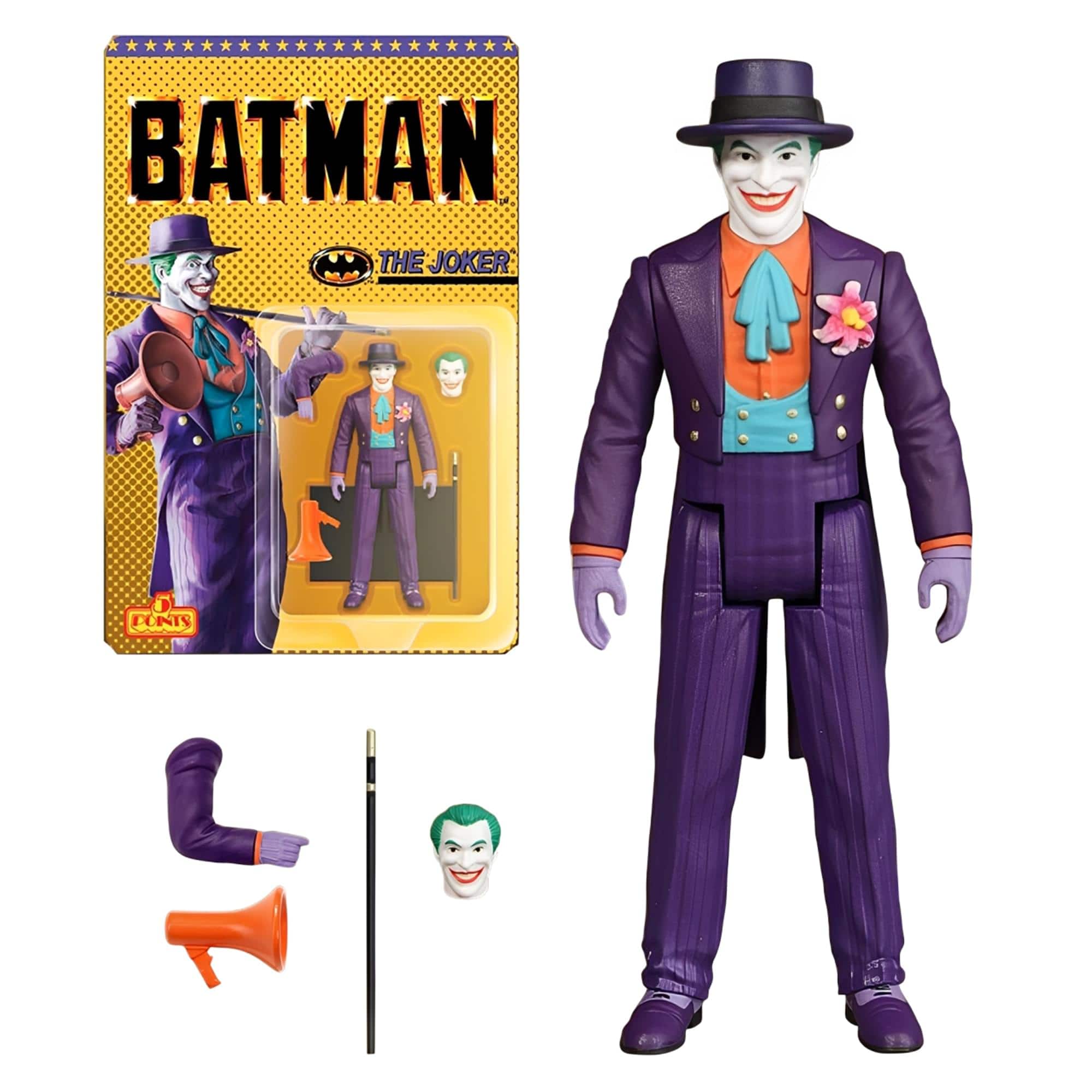 Mezco Toyz - DC Comics 5 Points 1989 Batman Action Figure | Joker - Purple